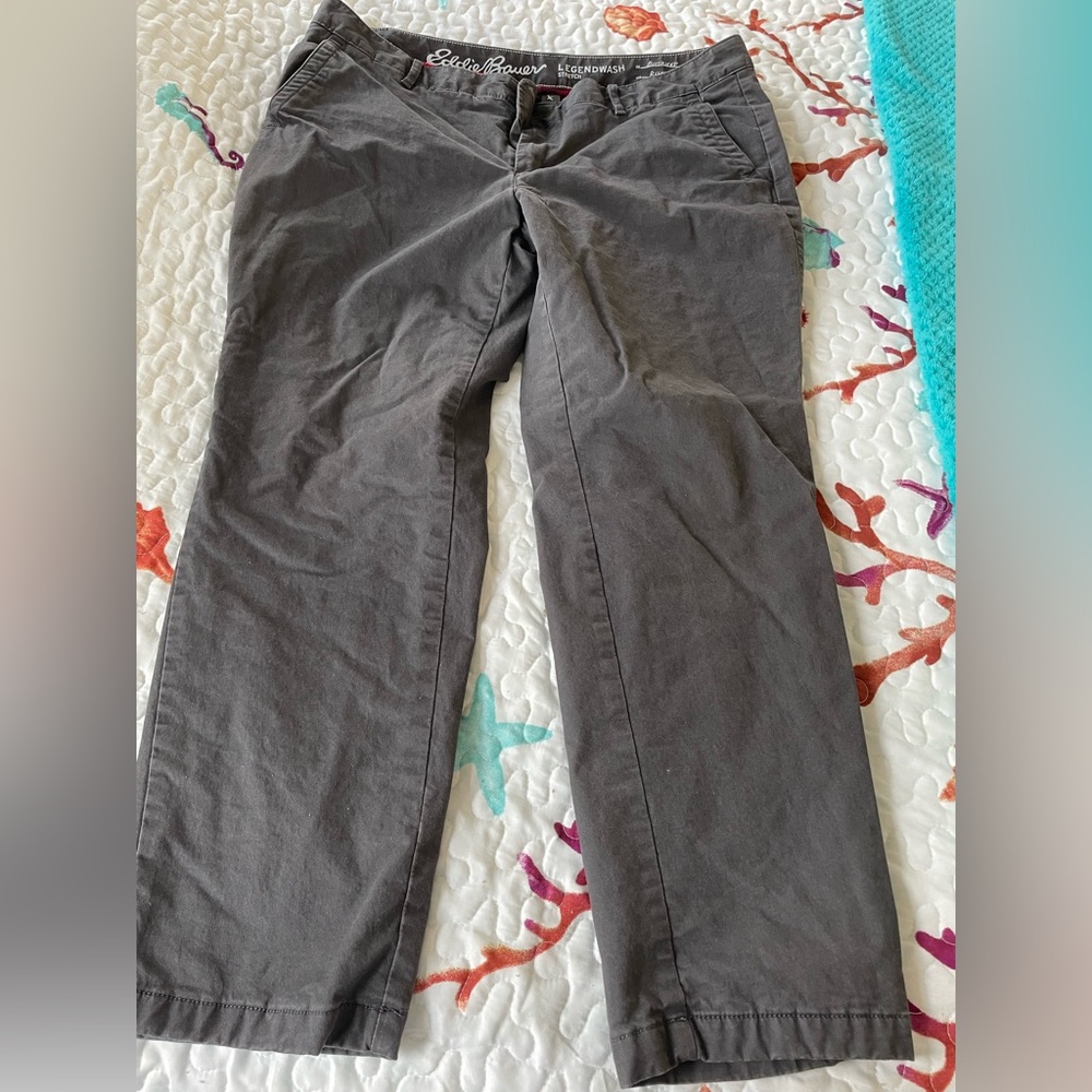 Eddie Bauer Men's Charcoal Chinos